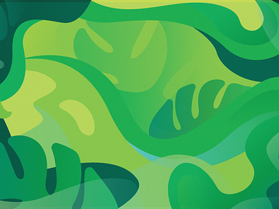 Leafy Green abstract color flowy green jungle layer leaf mystic print student work thesis tropical