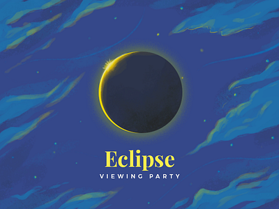 Eclipse Party color eclipse illustration midnight moon night party sky space sun viewing