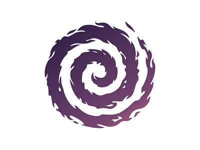 One branding identity logo mark one purple spiral violet