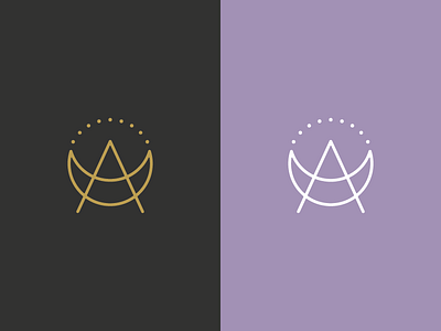 A Moon branding crescent icon logo moon witchy