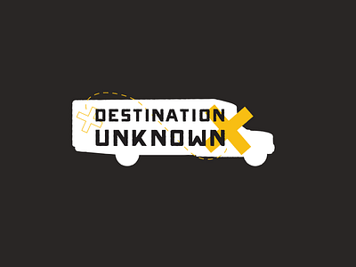 Destination Unknown adventure branding bus destination logo tourism unknown west virginia