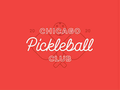 Chicago Pickleball Club branding chicago cubs hand lettering logo pickleball