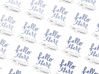 Marketing Bits- 'Hello There' blue campaign code coupon coupon code cursive hand lettering lettering marketing ombre