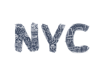 NYC brush city doodle manhattan new york nyc photoshop