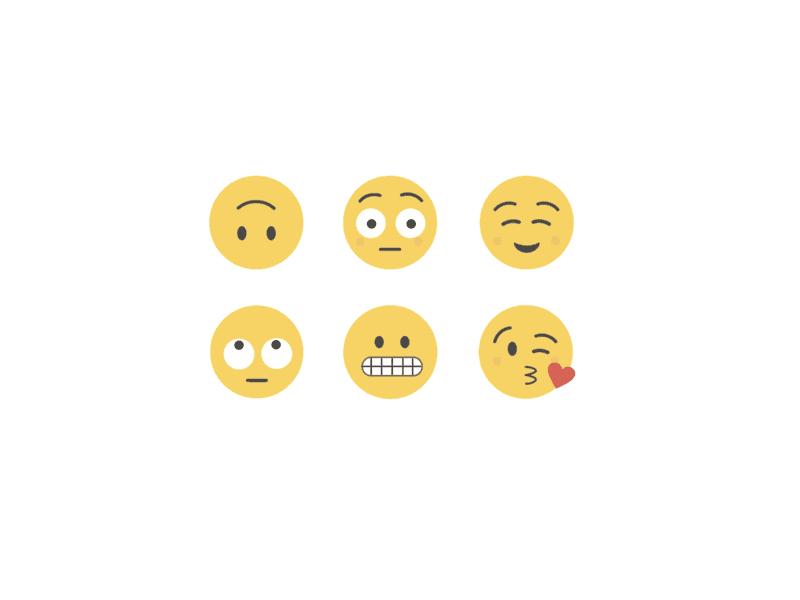 Emoji animation emoji face happy kiss prd principle surprise