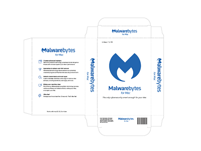 Malwarebytes for Mac Retail Box branding electronics logo mac minimal mockup retail robot security software