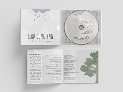 Send Some Rain: For Christ's Sake A Capella Album Art clouds cover art gray moody music pamphlet rain single song texture track tree
