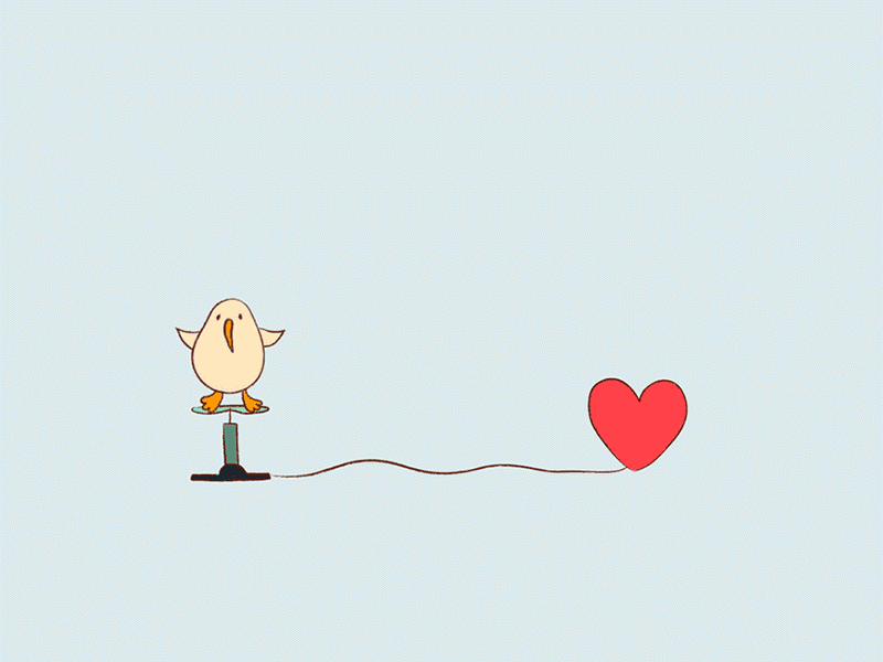 Happy Valentine's from Steve animation bird gif illustration jump kiwi photoshop pump