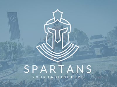 spartan logo presentation art design graphic design hero illustration line logo spartan vector