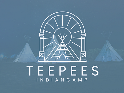 teepee logo presentation art design graphic design illustration line logo teepee tent vector