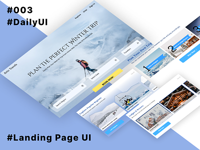 Landing Page #DailyUI #003 app branding design graphic design illustration logo typography ui ux vector