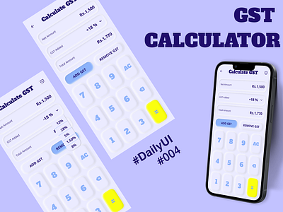 Calculator #DailyUI #004 app branding design graphic design illustration logo typography ui ux vector