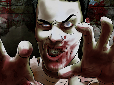 Thiago Araújo Zombie Finalle digital painting flyer halloween illustration popart vector zombie