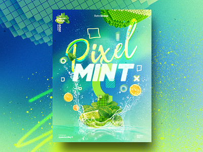 Posters Collection. Pixel Mint posters design posters design vector