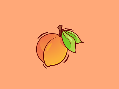 Peach Illustration app design graphic design illustration vector