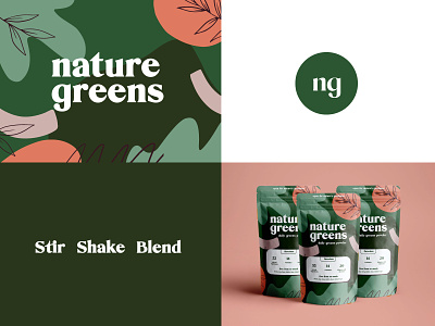 Nature Greens Branding branding consumer goods packaging patterns typeography