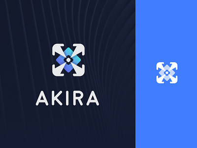 Akira Logotype clean development for sale gradient icon identity logo logomark logotype selling simple technology