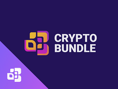 CryptoBundle Logo blockchain branding crypto gradient identity logo logotype simple technology