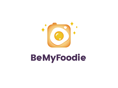 BeMyFoodie Logo blog camera cute egg food icon insta logo logo design logomark logotype photo toast