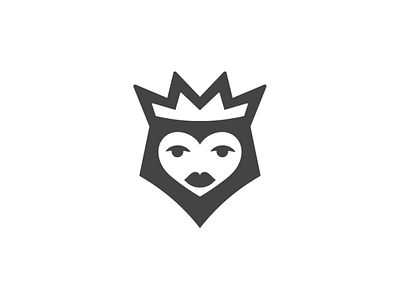 Queen of Hearts branding clean heart icon illustrator logo logomark logotype mark queen queen of hearts simple