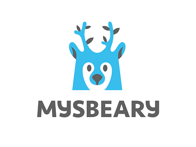 Mysbeary Logo animal bear branding clean colored icon identity logo logomark logotype mystery negative space simple