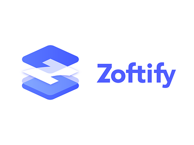 Zoftify Logotype brand and identity branding clean gradient icon ios it logo logomark simple software software development