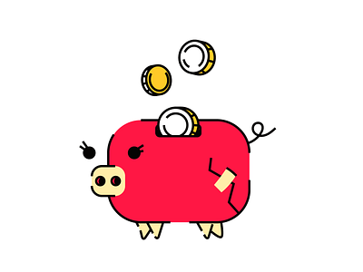 Additional funding art article blockchain blog character coin crypto game illustration money pig vector