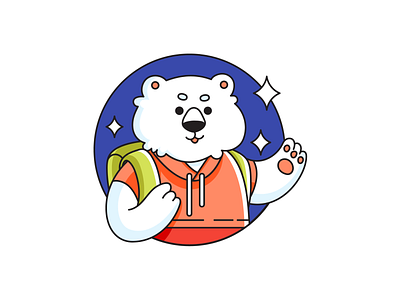 VivaKid Logo bear branding character characterdesign cute kid logo logomark logotype mascot polar bear school