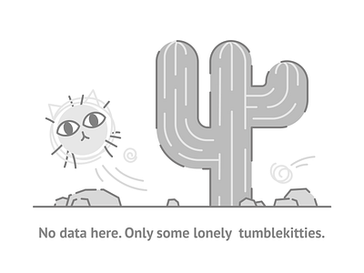 No Data 404 cactus cat cute illustration illustrator image no data picture simple tumbleweed vector