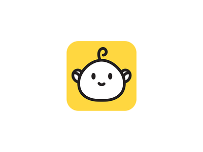 Baby logo app icon baby branding cute face kid logo logodesign logoicon logomark simple