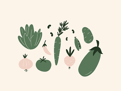 Bromelyā vegetables brand illustration doodle illustration minimalist minimalist illustration procreate vegetables