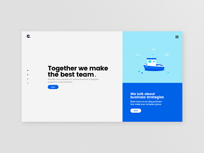 Channel Partners website boat branding button home identity illustration interface logo type website