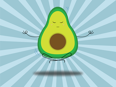 Avocado on Yoga avocado avocadoyoga coverforphotoalbums cute design graphic design illustration pictures prints stikers yoga
