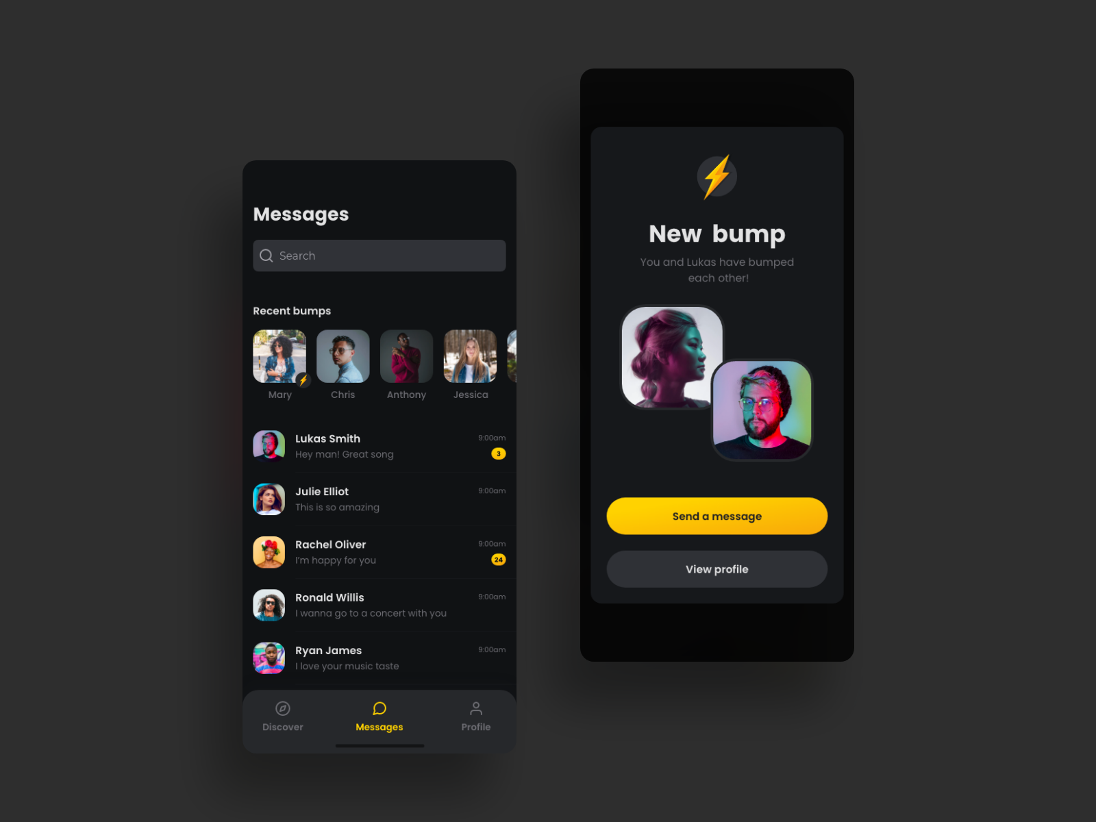 Messages Social Music App By Lina Farías For Appetiser Apps On Dribbble