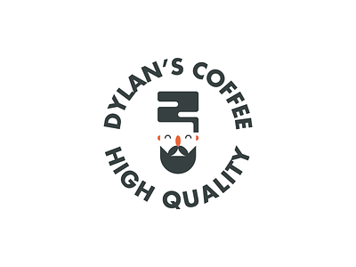 Daily Logo Challenge: 06/50 challenge circle coffee dailylogochallenge dylans coffee face logo