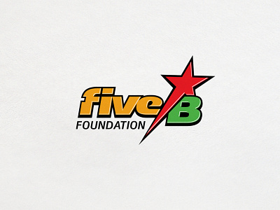 FiveB Foundation design icon logo net typography vector