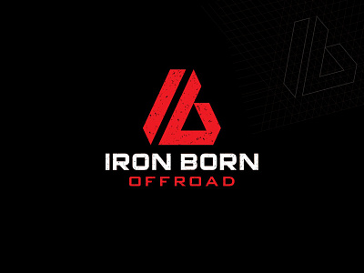 Iron Born Offroad design icon logo typography vector