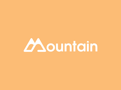 Mountain wordmark logo! abstract logo branding design graphic design illustration logo minimalist logo modern logo ui unique logo vector wordmark logo