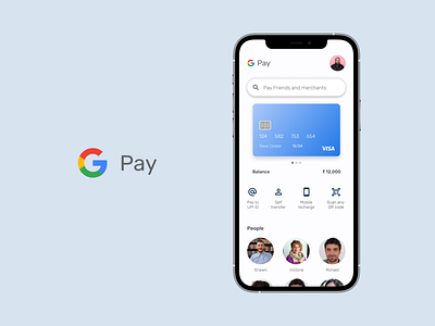 Google pay app UI redesign app app redesign clean dailyui design figma google google pay interfacedesign mobile design mobile ui ui ui ux ui ux design uidesign ux uxprocess