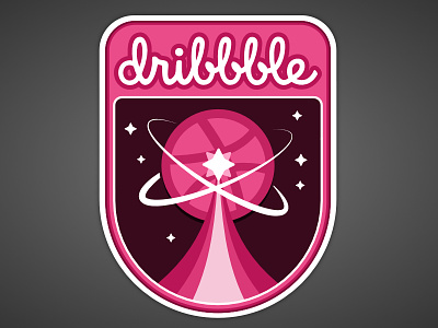 My Dribbble Mission Patch dribbble flat icon illustration logo mission patch retro space sticker