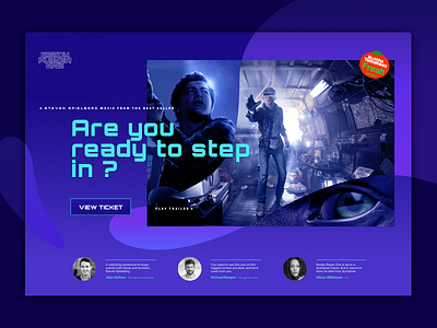 daily ui 3 - Landing Page blue challenge daily ui landing page ready player one