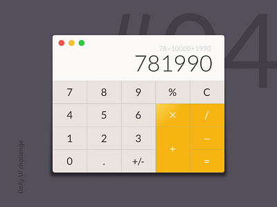 #dailyUI 04: My own calculator calculator challenge daily ui landscape ui