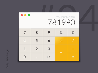 #dailyUI 04: My own calculator