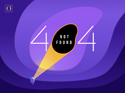 daily ui 08 | 404 Page 404 black hole challenge daily ui illustration not found outer page space ui violet yellow