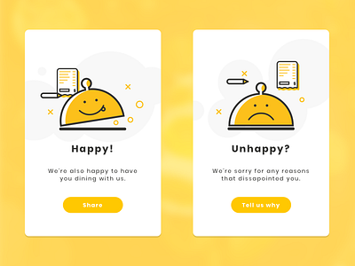 daily ui 11 | Flash Messages challenge daily ui flash food illustration message restaurant ui yellow