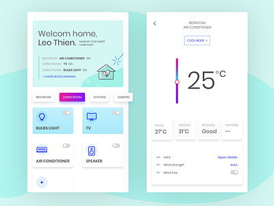 Daily UI 21 Home Monitoring challenge daily ui home minimal mobile monitor remote smart home ui