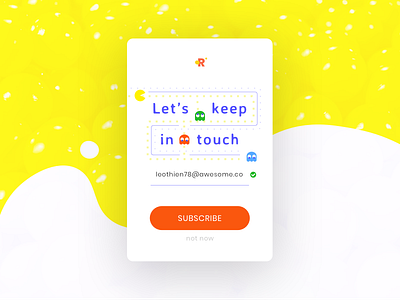 Daily Ui 26 | Subscribe app challenge daily ui fun mobile pacman playround subscribe typography ui