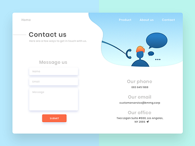 Daily UI 28 | Contact Us