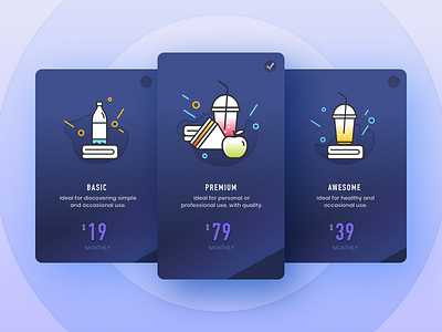 Daily Ui 30 | Pricing challenge daily ui food gym icon illustration pricing ui