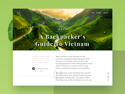 Daily Ui 35 Blog Post article blog challenge daily ui post travel ui viet nam website